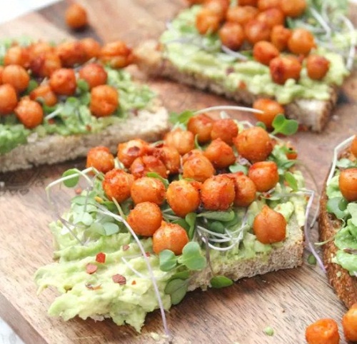 Roasted Chickpea Avocado Toast Roasted Chickpea Avocado Toast