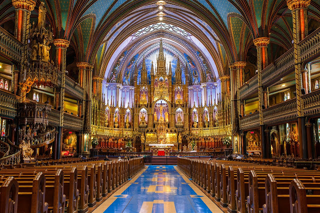 第9站： 北美洲｜加拿大 Canada: Notre-Dame Basilica of Montreal 蒙特婁 聖母聖殿