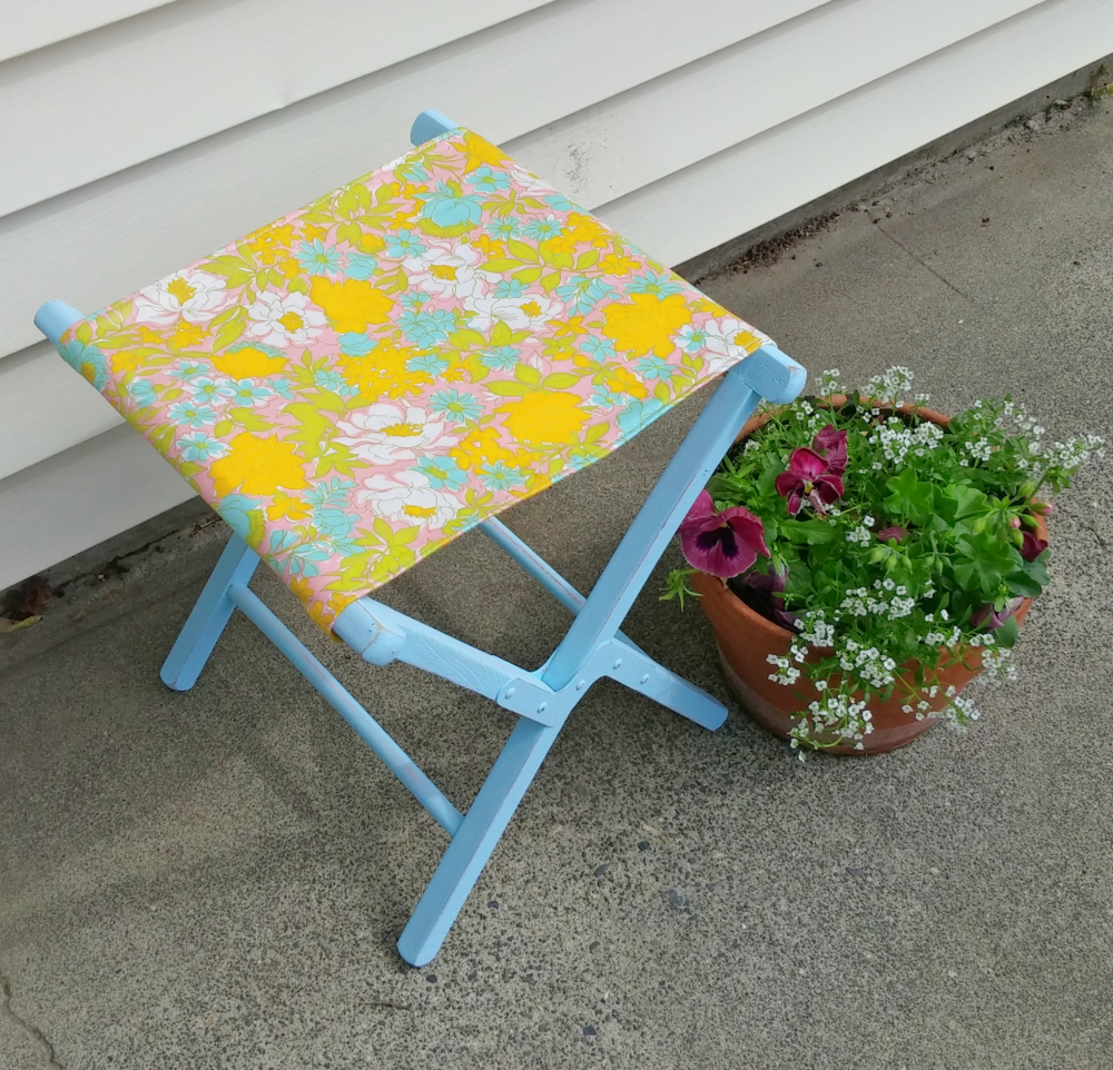 Vintage Camp Stool Refresh - Little Vintage Cottage