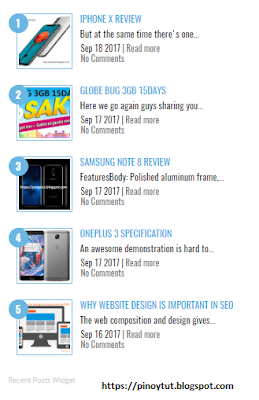 5 Design Recent Post Widgets Code For Blogger 5 Design Recent Post Widgets Code For Blogger