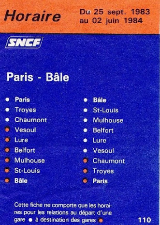 LIGNE PARIS/BALE - archives