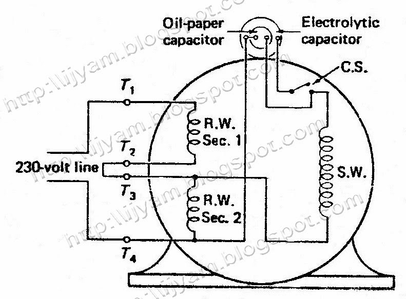 Electrical Control Circuit Schematic Diagram of Two-Value Capacitor