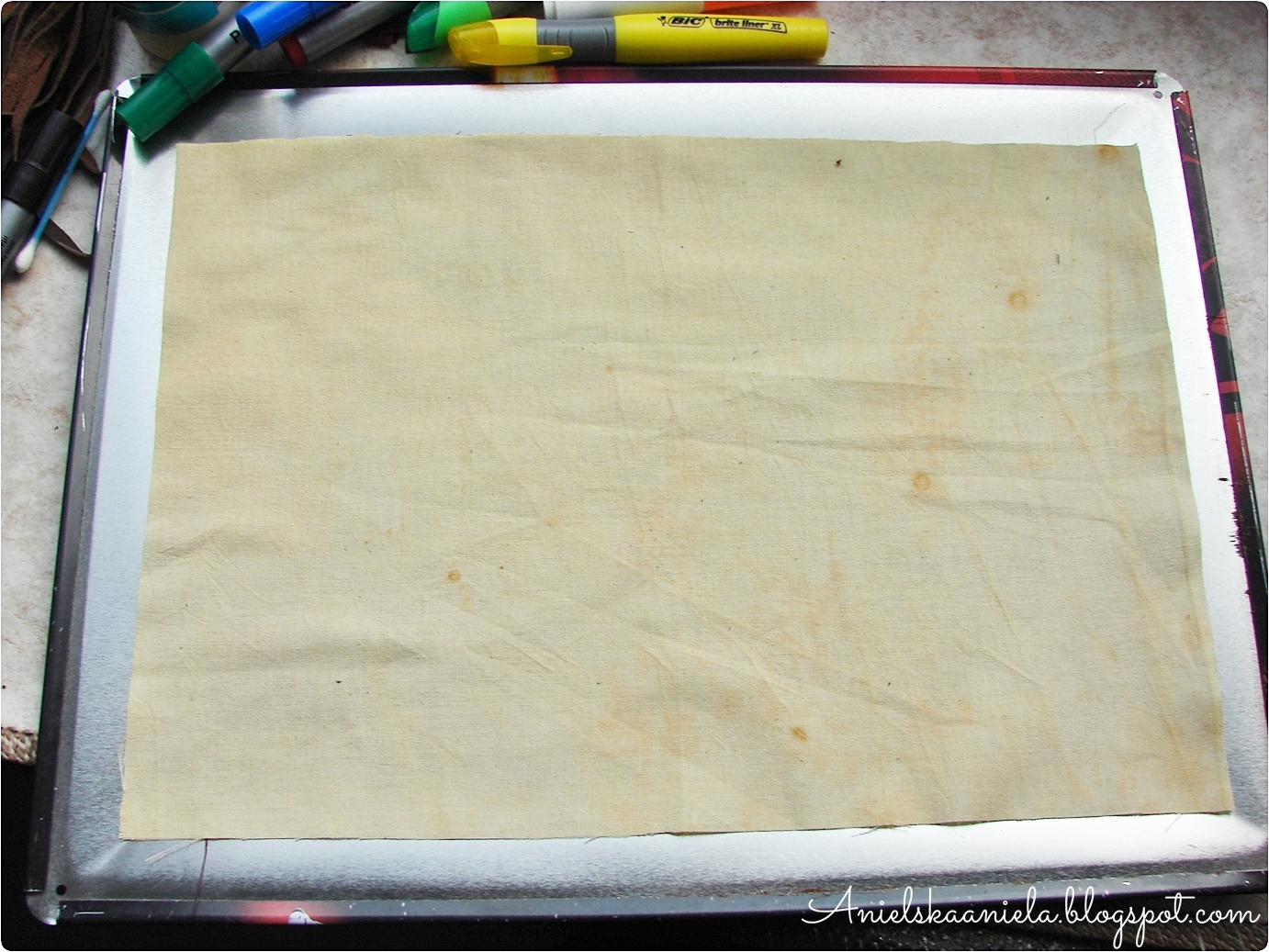 how to dye fabric with permanent markers / farbowanie Diy Anielska