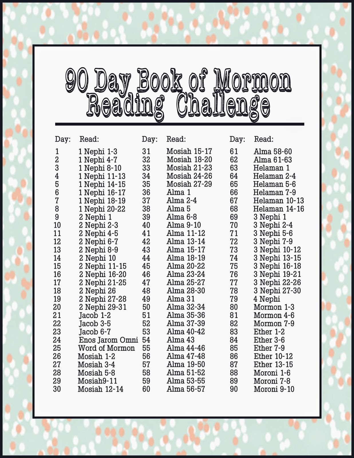 Autumn-Bennett: Book of Mormon 90 Challenge/ Book Worm Hand-Out