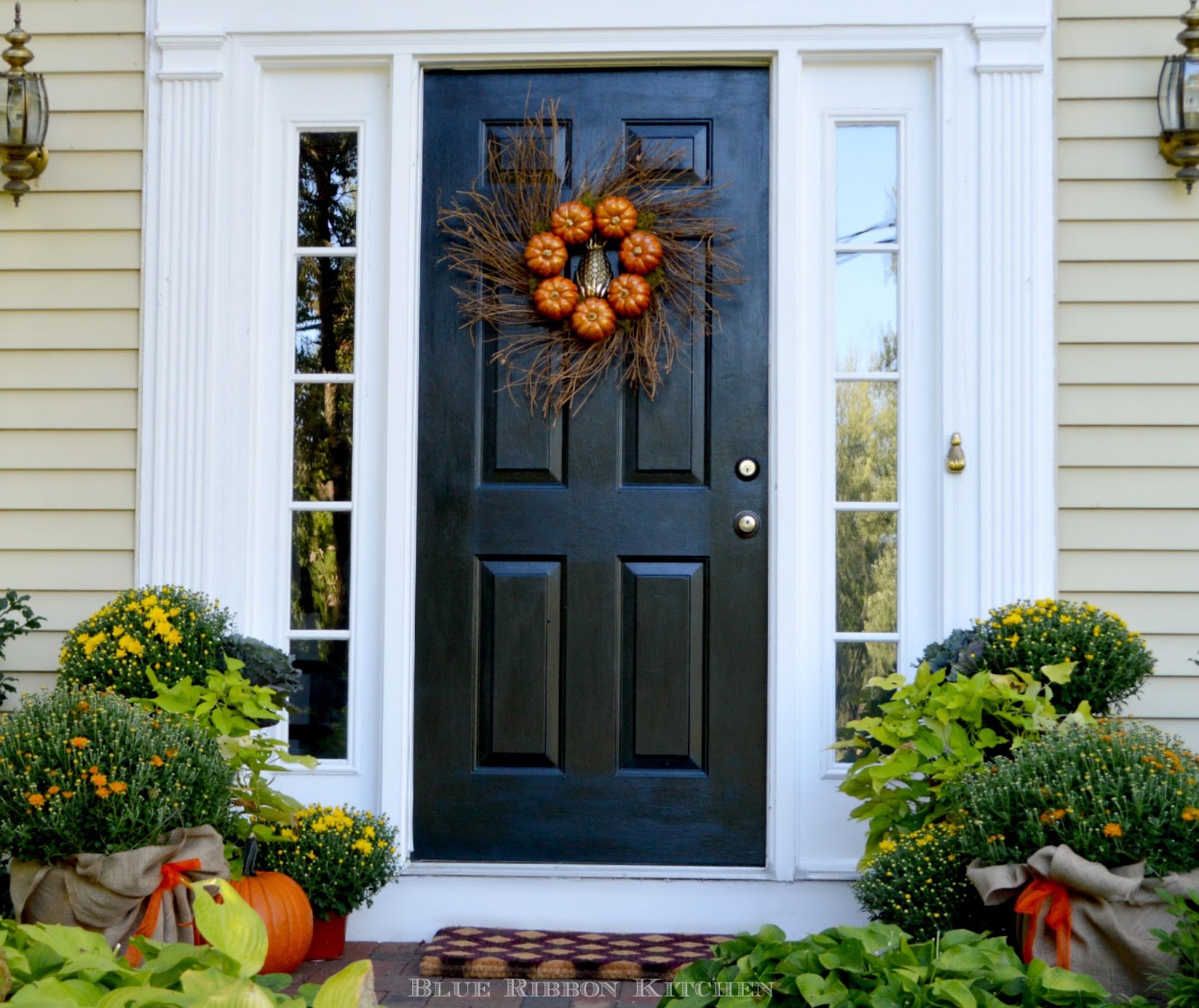 Blue Ribbon Kitchen Pumpkin Wreath 101