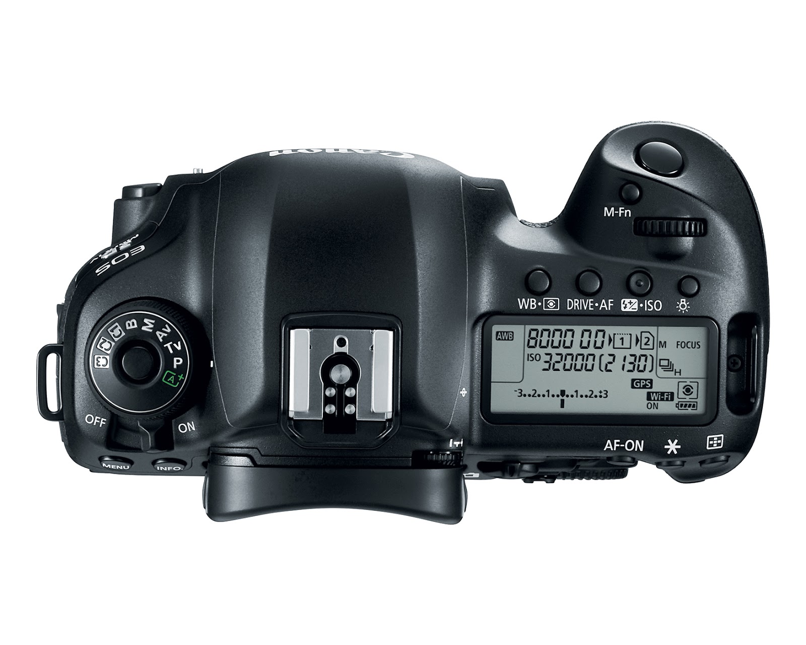 Canon EOS 5D Mark IV, вид сверху