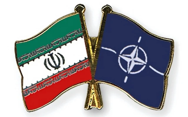 Image Attribute: Iran and NATO Cross-Flags