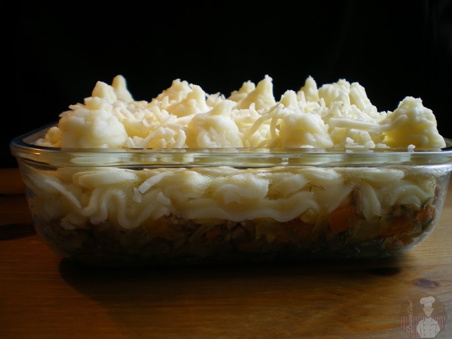 Hachis Parmentier previo al horneado