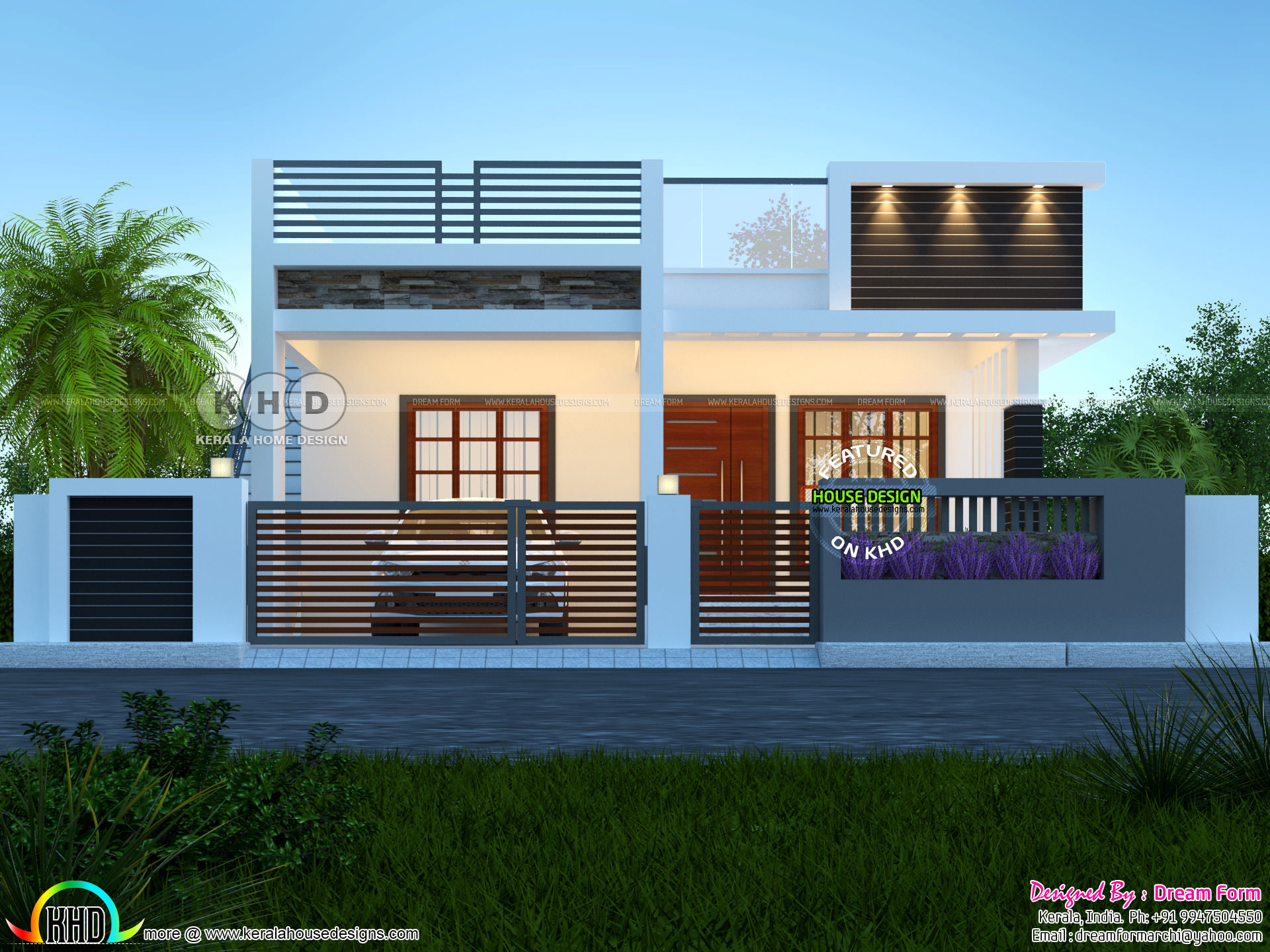 1250 sq-ft 4 bedroom modern contemporary house - Kerala Home Design and