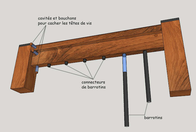 LA VARLOPE Fixations invisibles pour gardecorps de patio