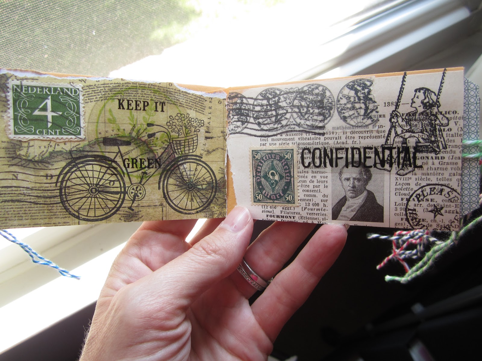 Drawing near: Collaged Coin Envelope Mini-Books