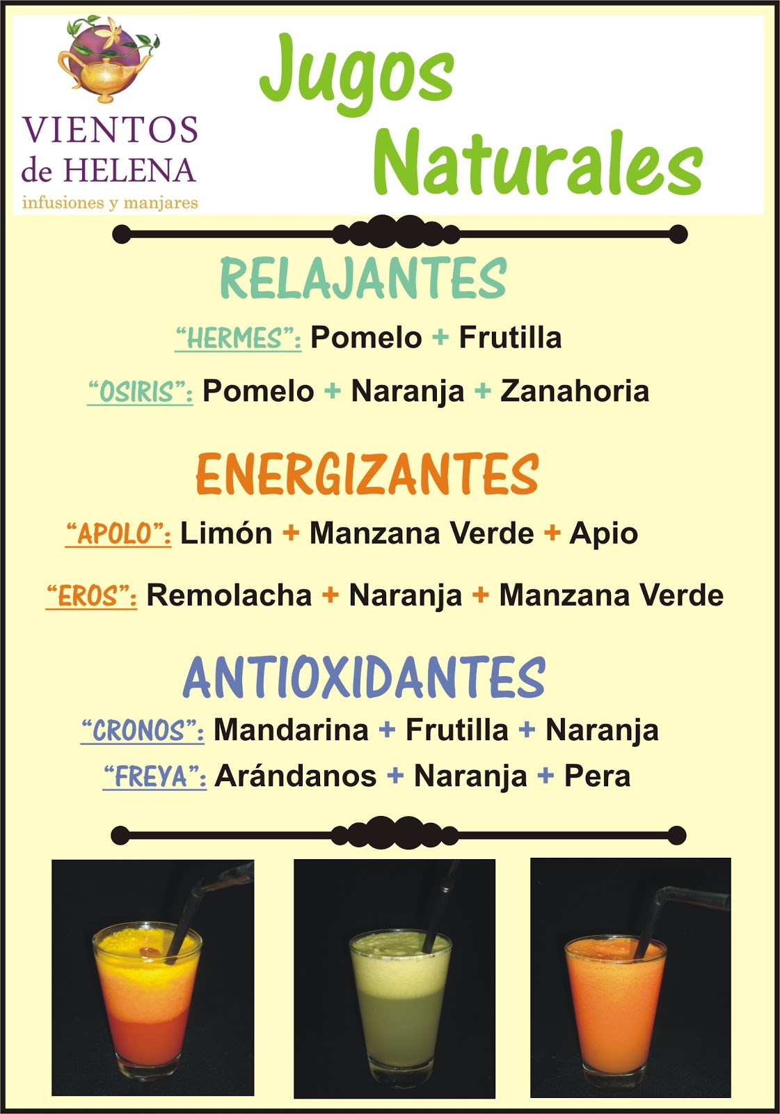 Vientos de Helena JUGOS NATURALES Realizados en el Momento