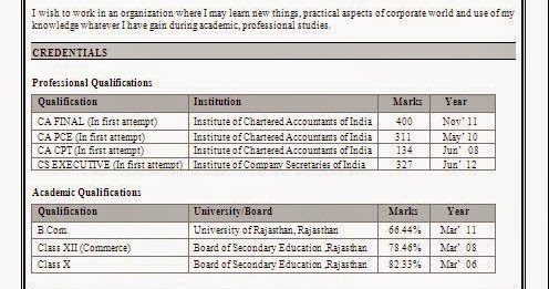 example of an resume