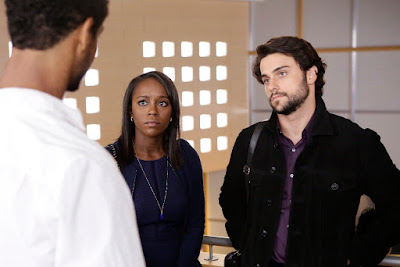Aja Naomi King and Jack Falahee in How to Get Away With Murder Season 3