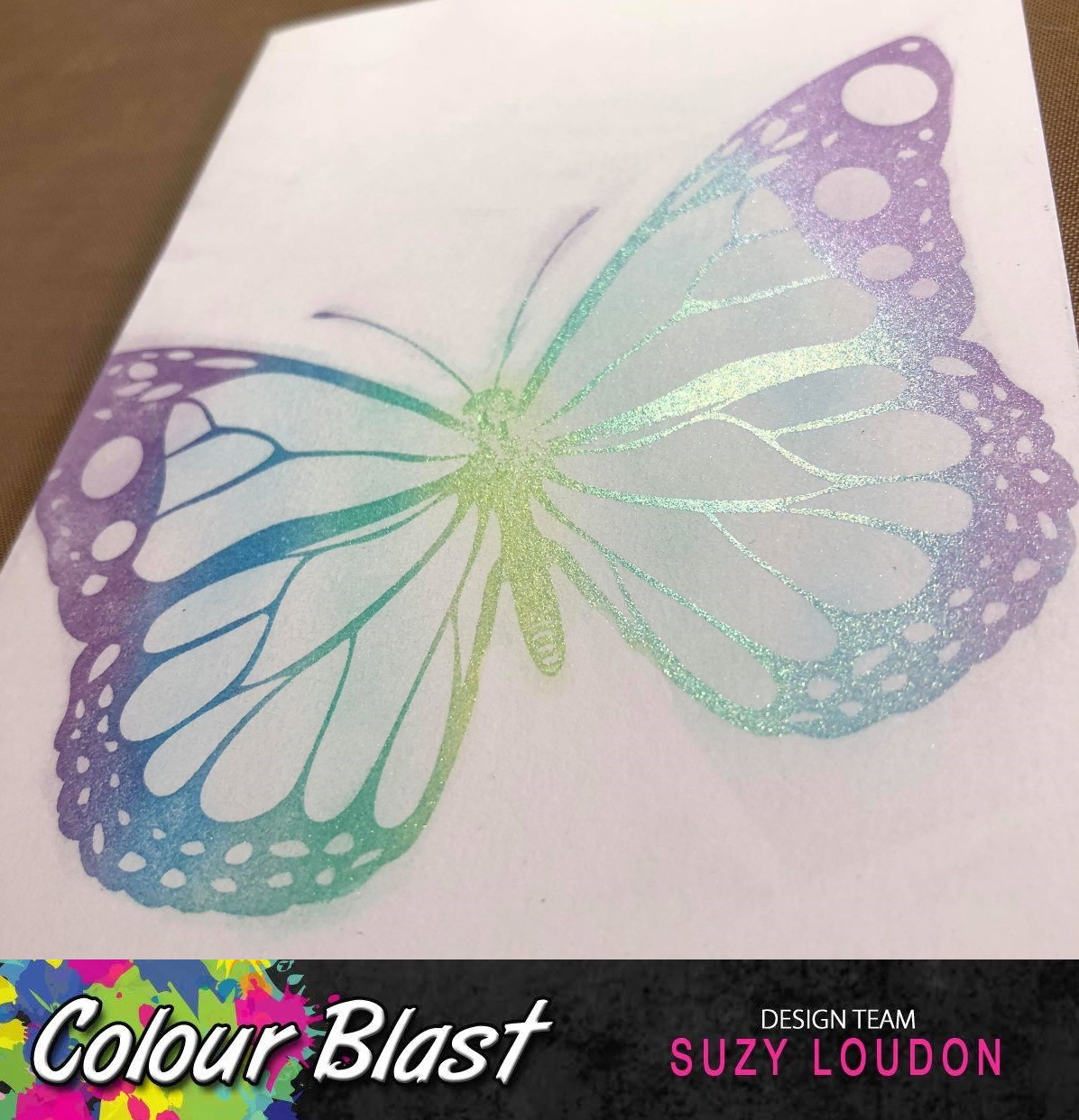 Colour Blast by Bee Arty Mica Powder Cards by Suzy Loudon
