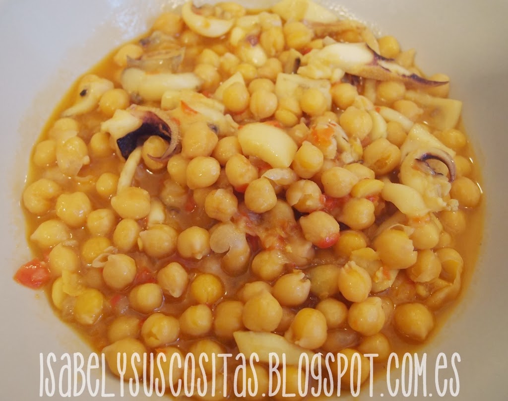 Isabel y sus cositas Garbanzos con sepia
