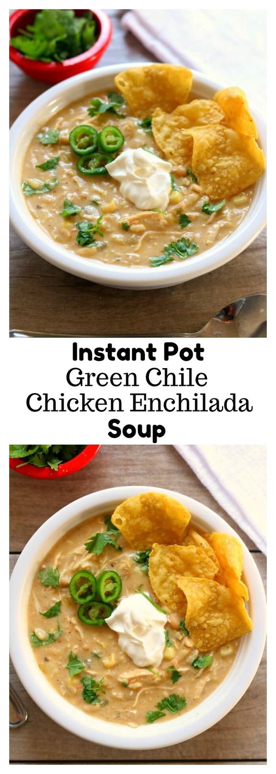 Creamy Instant Pot Green Chile Chicken Enchilada Soup Camelia Keto
