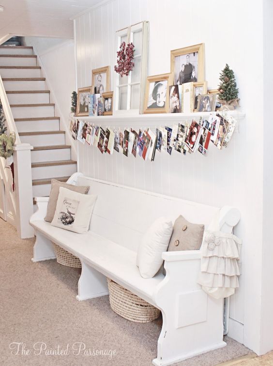 Display Christmas cards on shelf