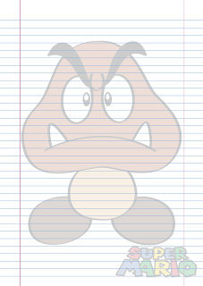 Folha Papel Pautado Fold Goomba em PDF para imprimir folha A4 Folha Papel Pautado Fold Goomba em PDF para imprimir folha A4