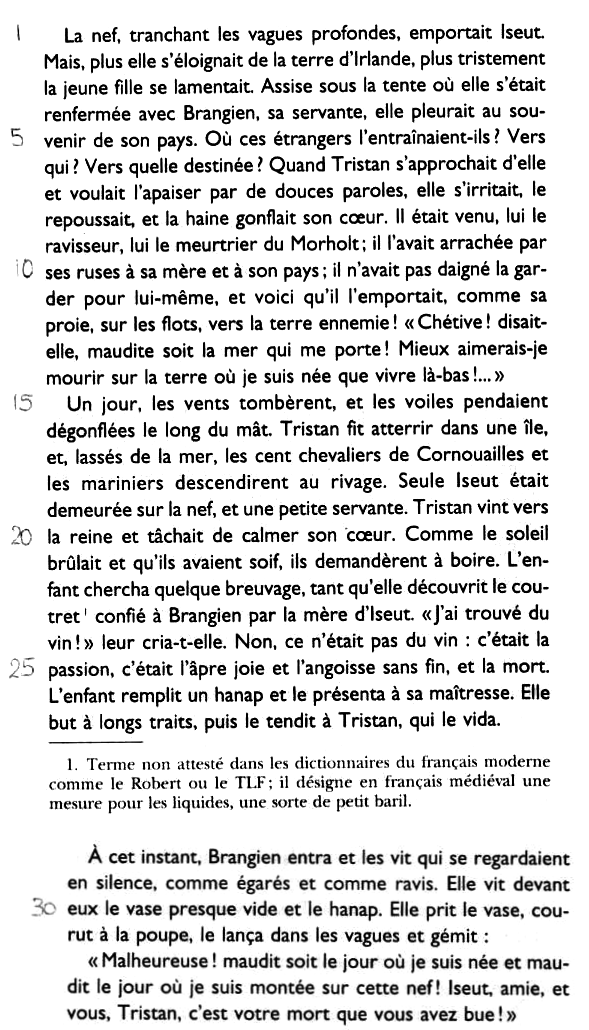 Fiche De Lecture Tristan Et Iseut Pdf Cahier de Texte, Français: TEXTES des L.A : Réécritures de Tristan et Iseut