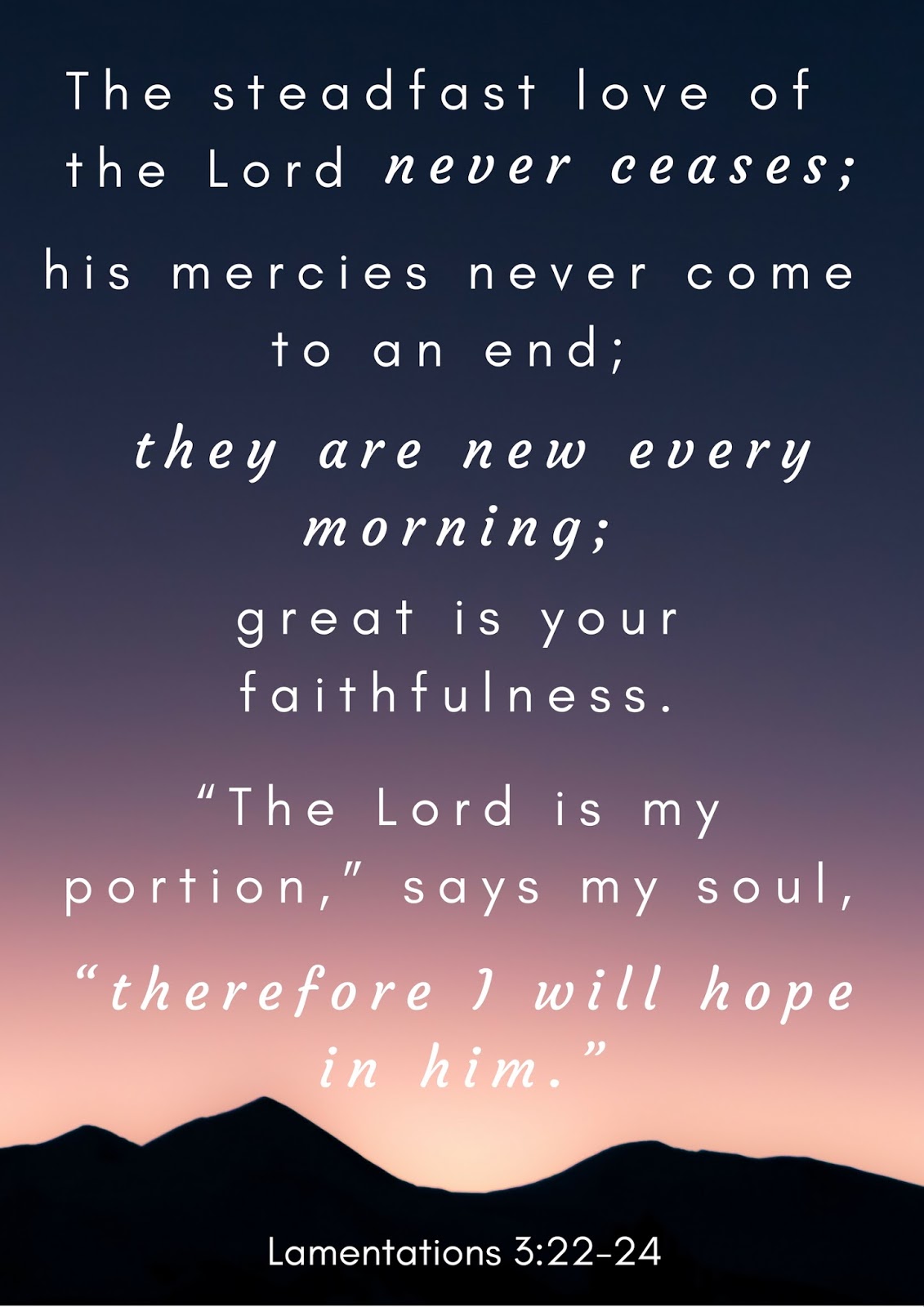 Savvy Spending Scripture Sunday Lamentations 3 22 24