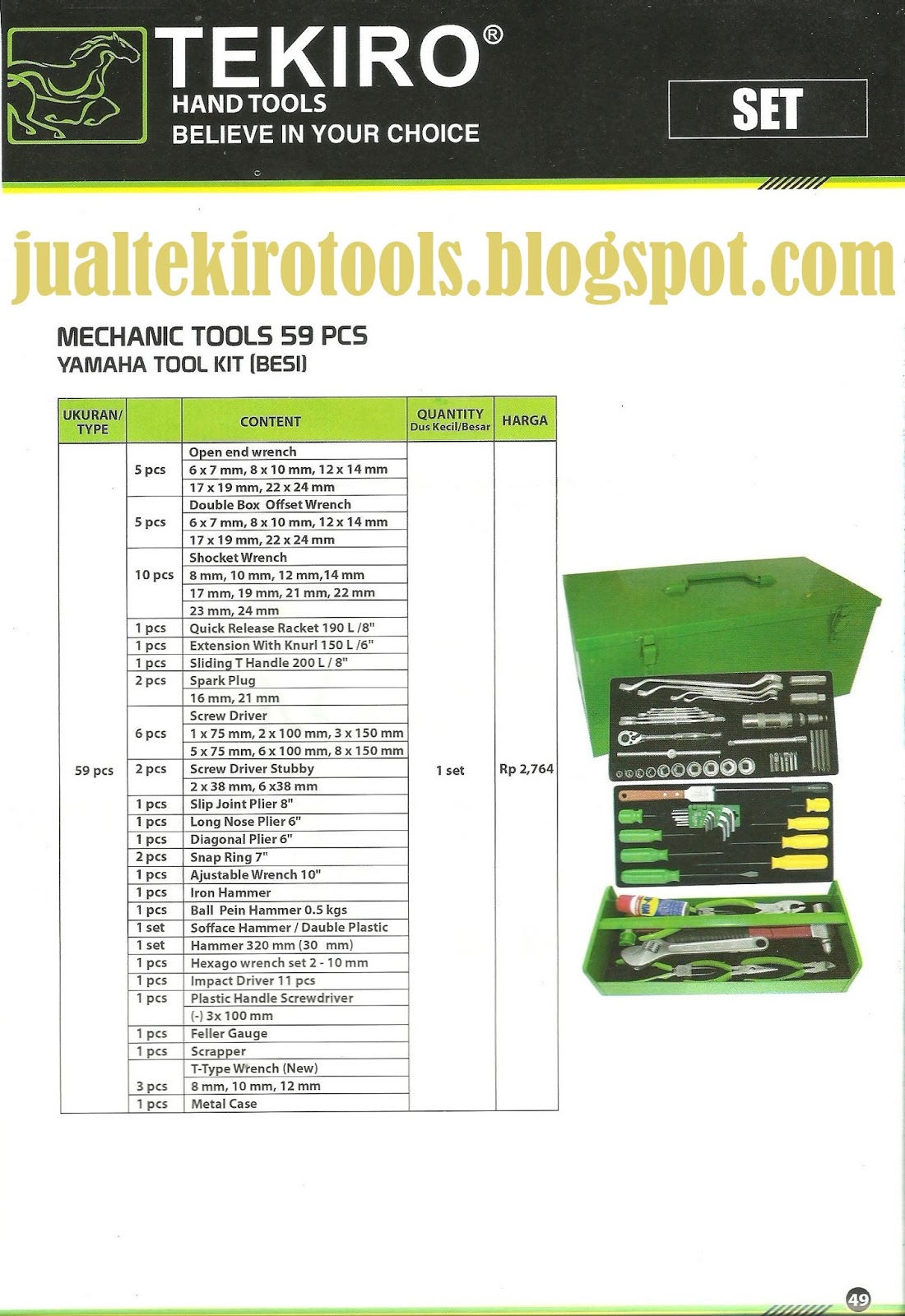 Tekiro Hand Tools: Sets Tekiro Tools | Di jual | Termurah | Suplier ...