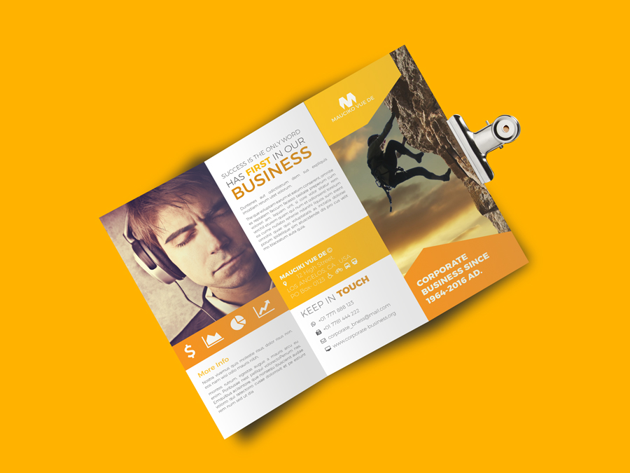 indesign template of trifold brochure ronour design studio