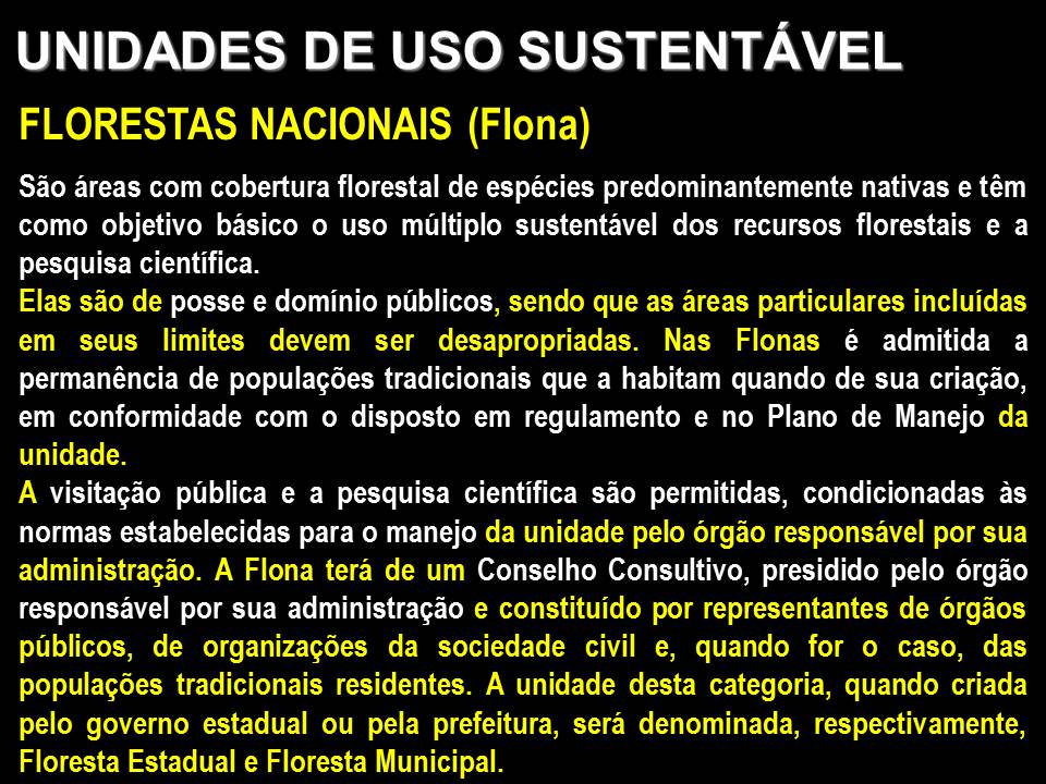 Caracteristicas Do Sistema Nacional De De Unidades De Conservaçao Exemplos
