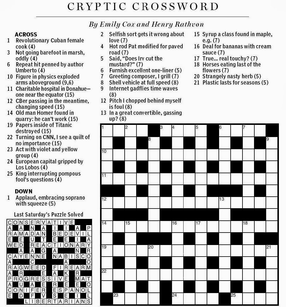 canonprintermx410: 25 Fresh Today'S Crossword Answers Nyt