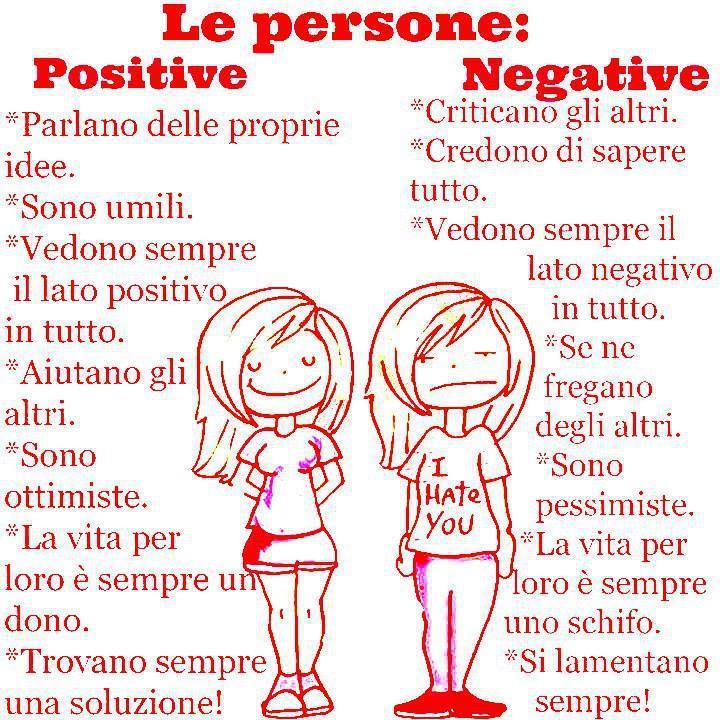 Risultati immagini per persone negative