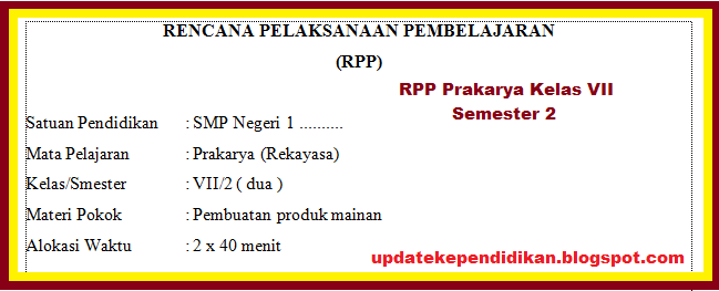 Rpp Prakarya Smp Kelas 7 Semester 2 Tahun 2020 2021 Update Data Pendidikan Update