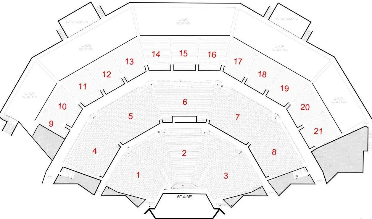 Bridgeport Amphitheater Seating Chart With Seat Numbers