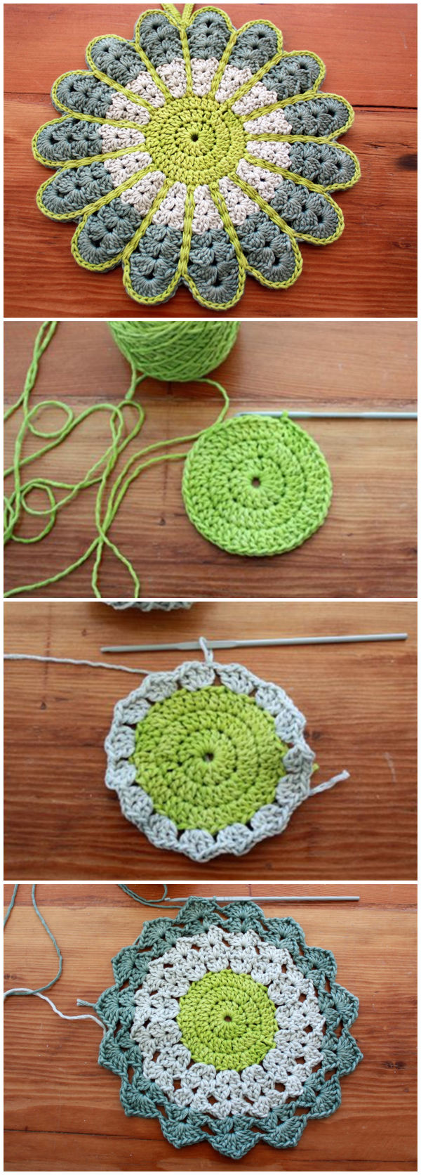 Crochet Flower Potstand FREE Pattern