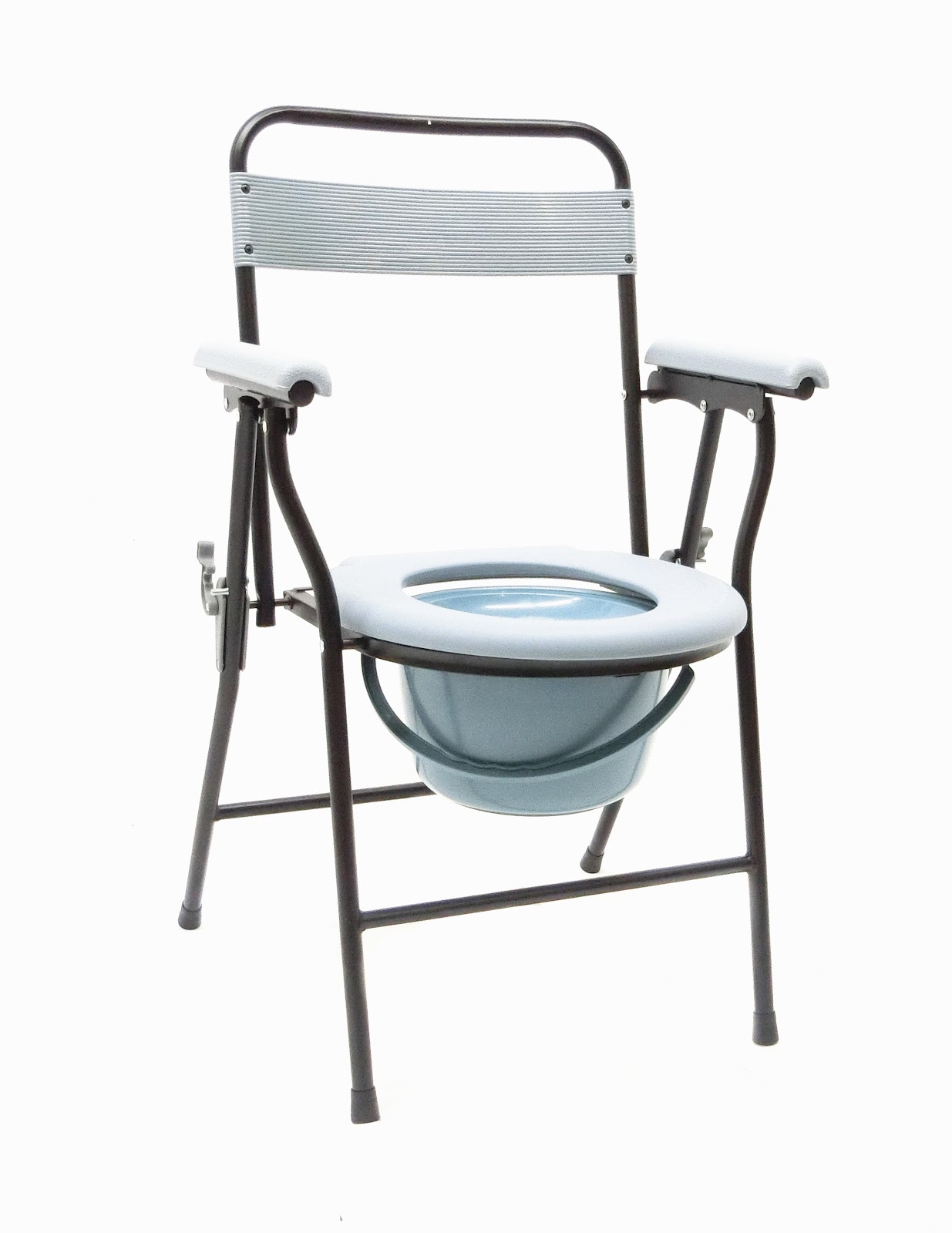 Folding commode chair with backrest and pot Malaysia Penang Kerusi