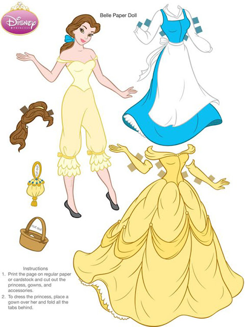 Disney Princess paper dolls filmprincesses.filminspector.com