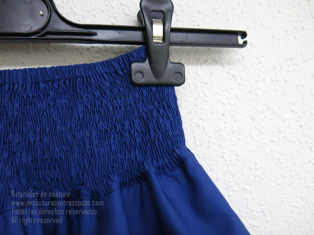 tutorial de costura falda azul