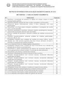 gabarito avaliação diagnóstica matemática 5o ano