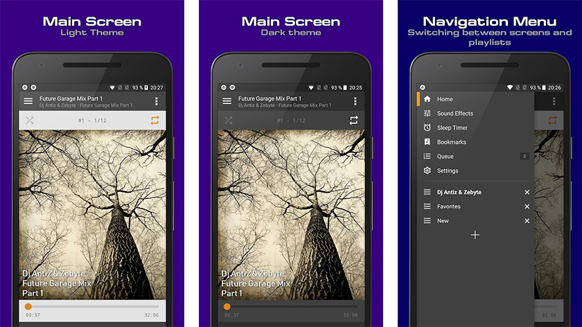 capturas aimp reproductor para android