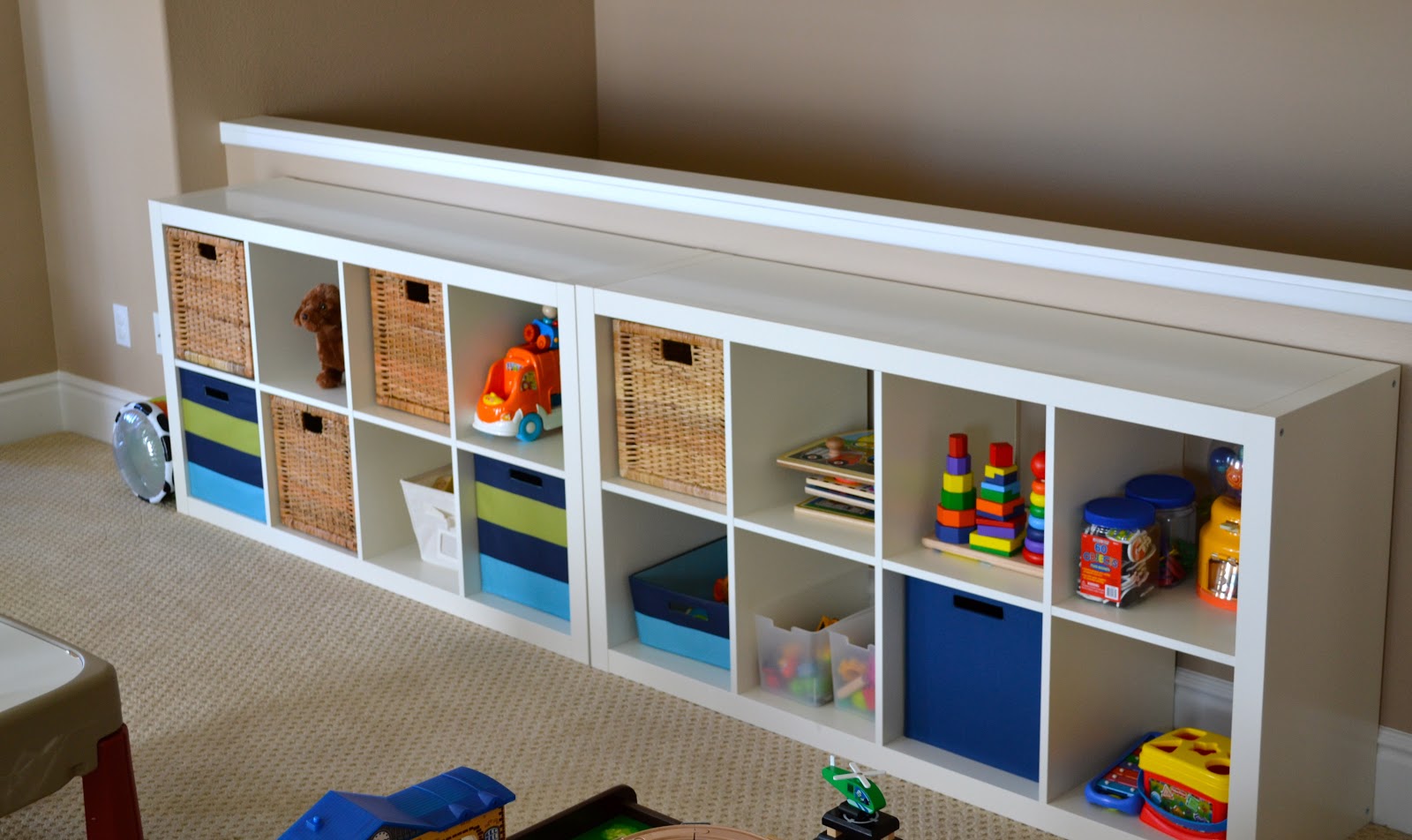 playroom shelving