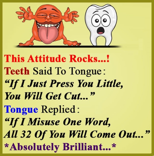 EntertaiNment On Teeth VS Tongue Funny Joke