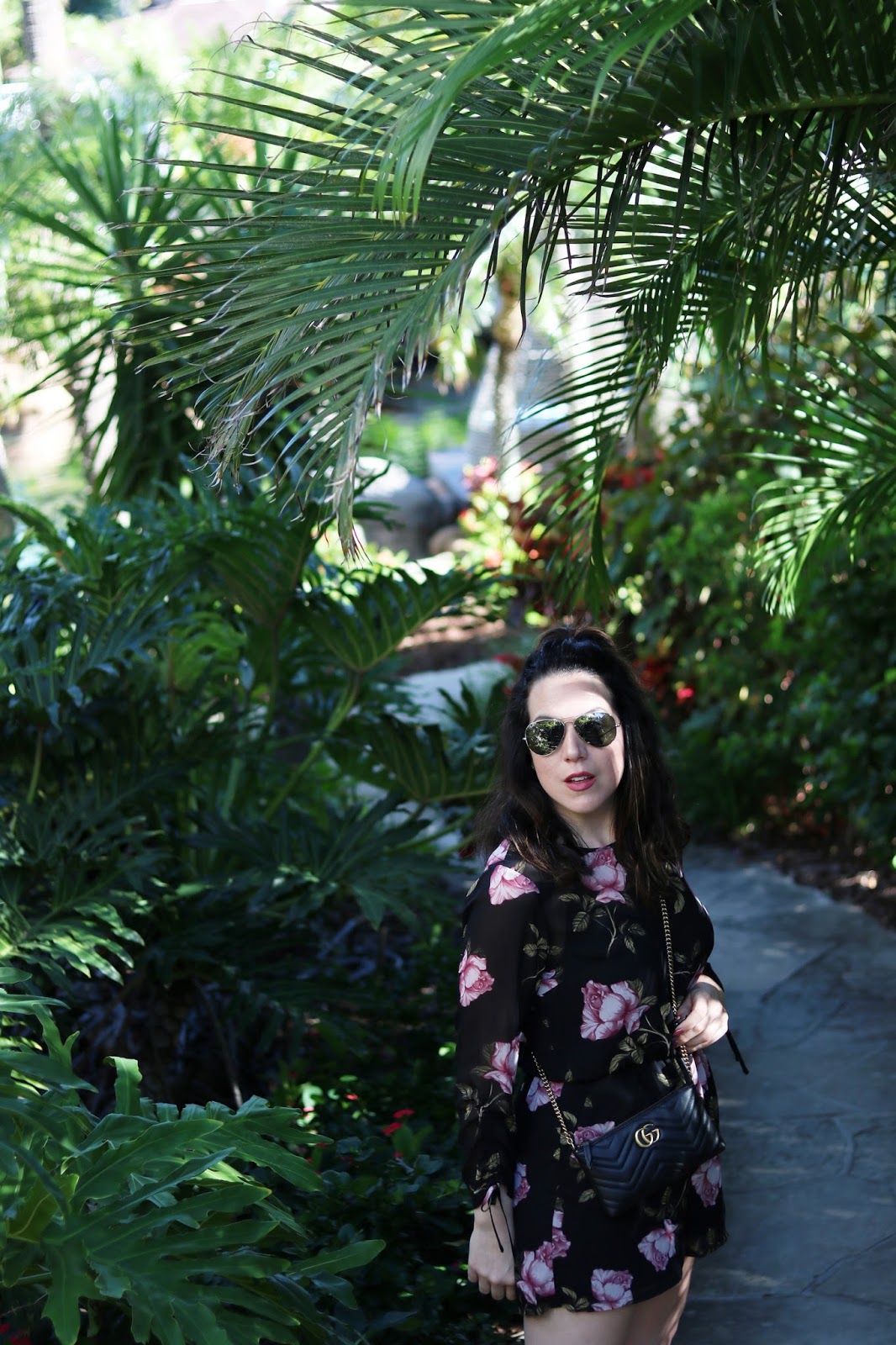 Dynamite floral romper summer travel outfit vancouver fashion blogger aleesha harris