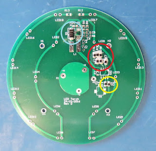 Sample PCB with Various Solder Paste Amounts Applied