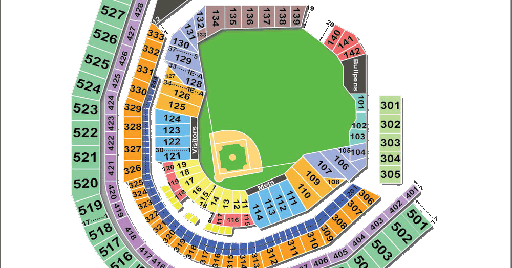Citi Field Seating Chart Row Numbers