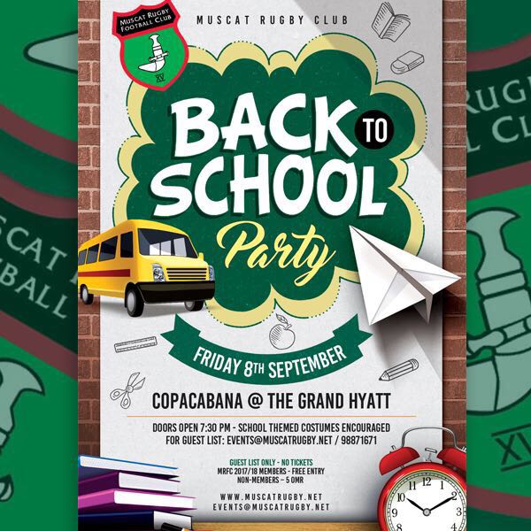 back to school party this friday mm muscat mutterings gucci themed flyer