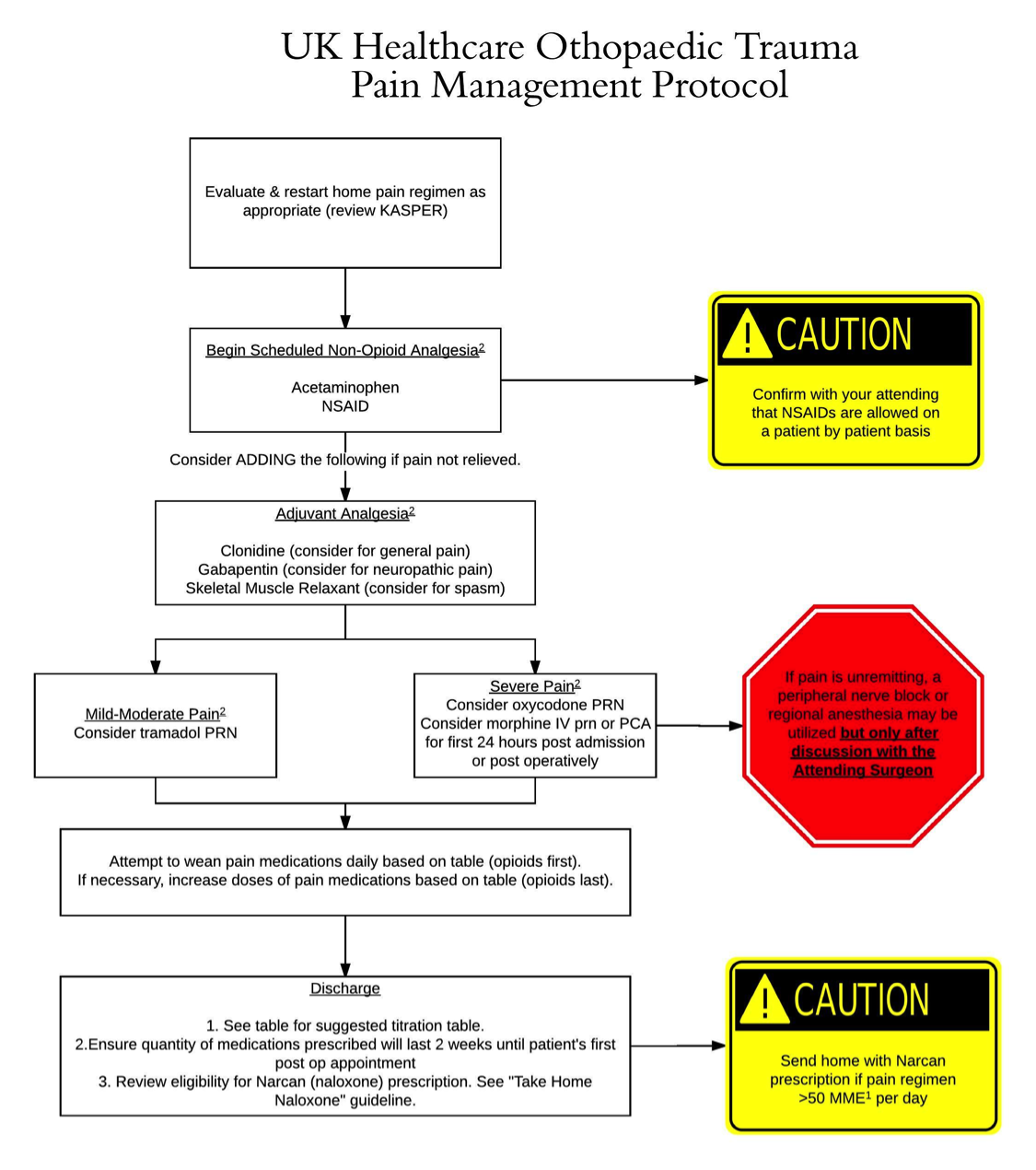 UK Trauma Protocol Manual Pain Control Guideline