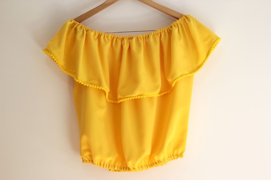 DIY Video-tutorial y patrones de blusa sin hombros