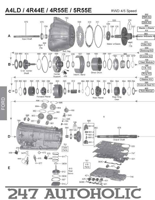 1993 Ford e4od transmission diagram