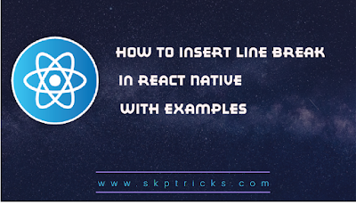 react native line break insert