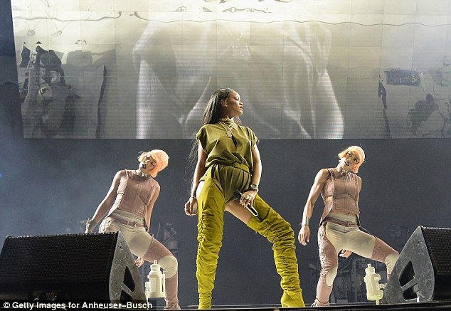 Rihanna puts on eye-popping display of her pert bottom in racy leather chaps at Anti World Tour