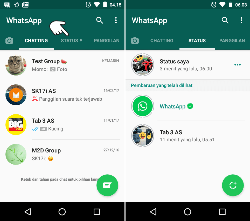 Cara Membuat Status WhatsApp dengan Foto dan Video